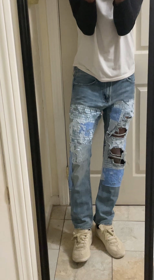 Blue Boro Crash Denim