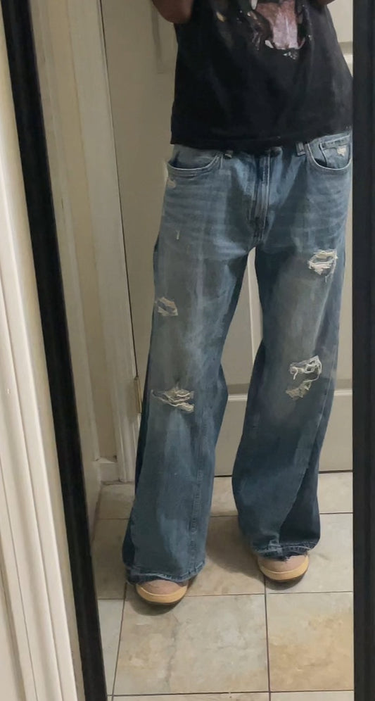 14 Inch Flared Distressed CCD Denim