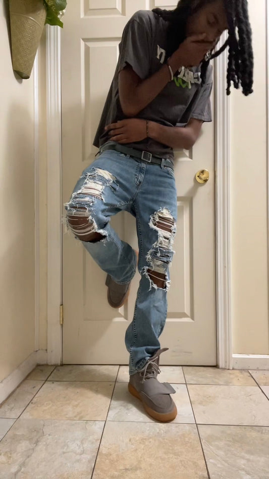 Flared Distressed CCD Denim