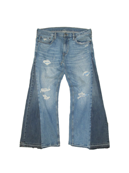 14 Inch Flared Distressed CCD Denim