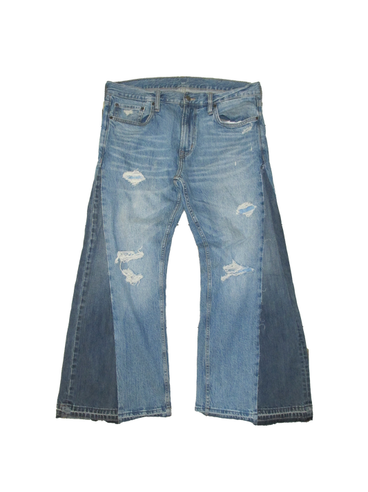 14 Inch Flared Distressed CCD Denim