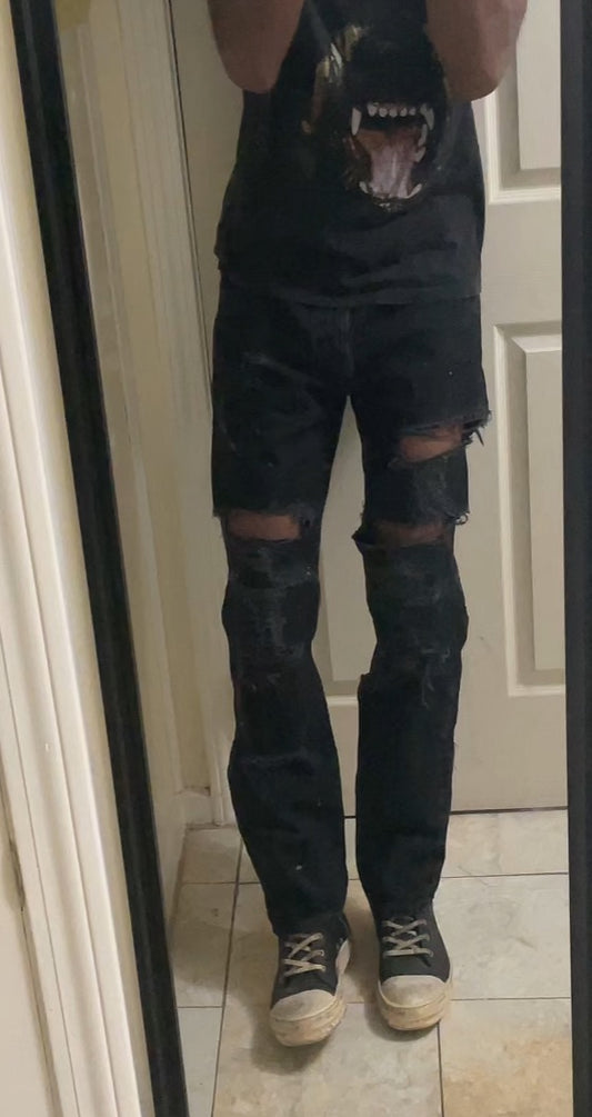 Black Crash Denim